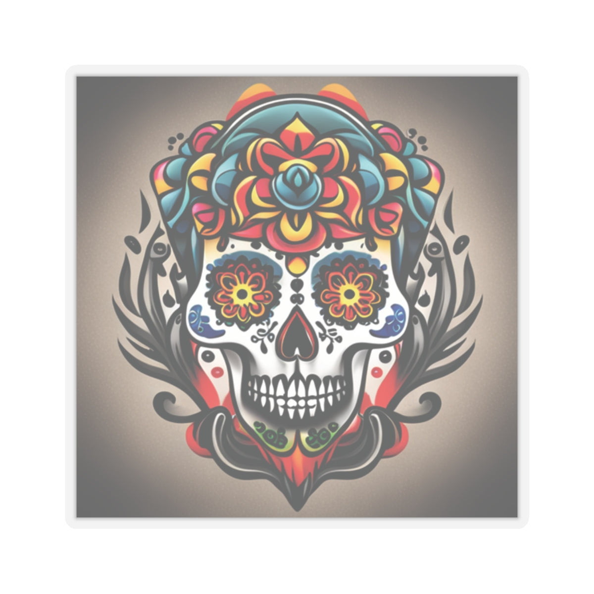 ROAD KNG RIVI STICKER - SUGAR SKULL STICKER